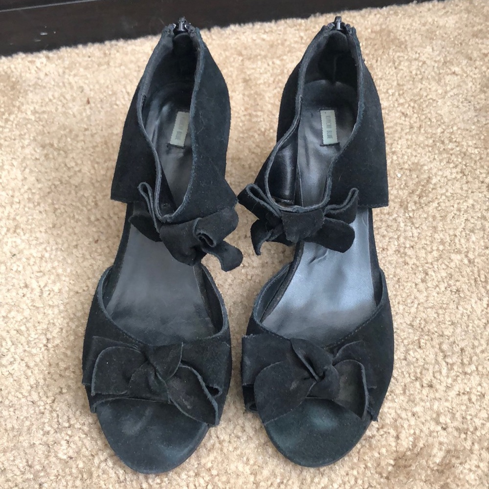 Kimchi blue suede black wedges